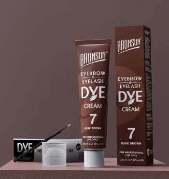 Bronsun Brow and Lash Cream Dye - Dark Brown #7, 15ml