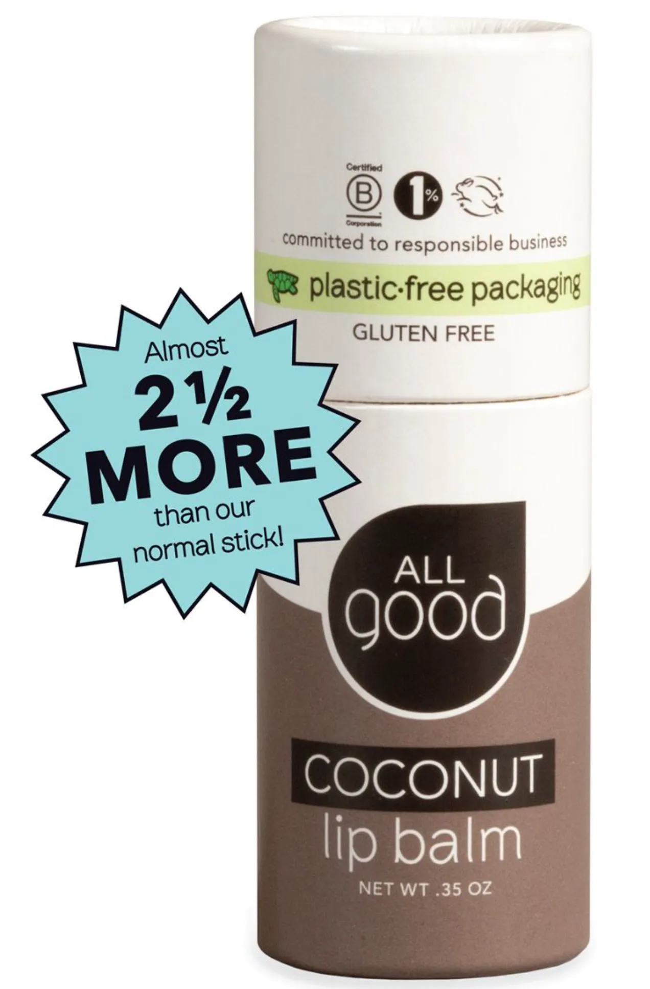 Coconut Lip Balm- Plastic Free Container