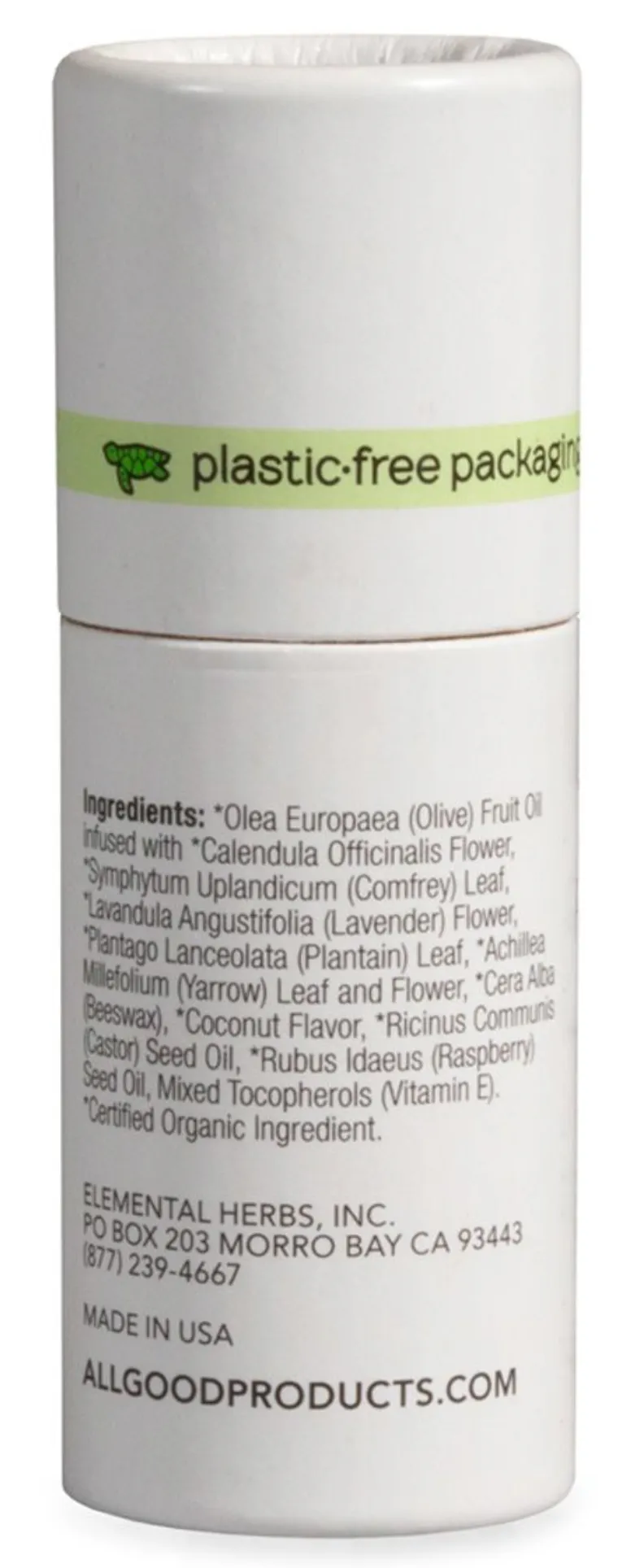 Coconut Lip Balm- Plastic Free Container