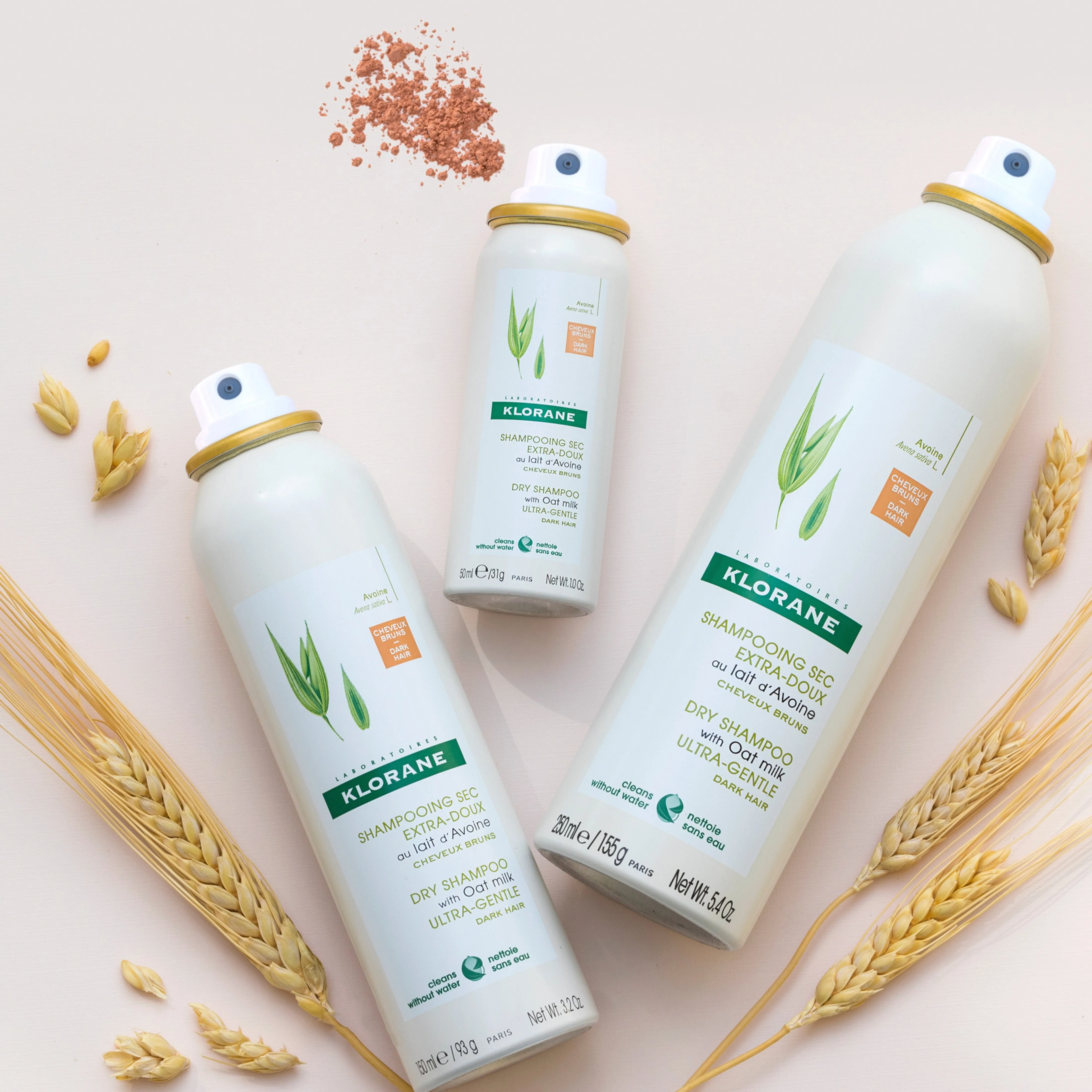 Dry Shampoo with Oat Milk - Dark hair
