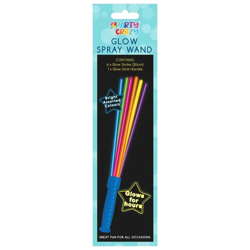 Glow Spray Wand Set - Colourful Halloween Party Favour Light Up Toy