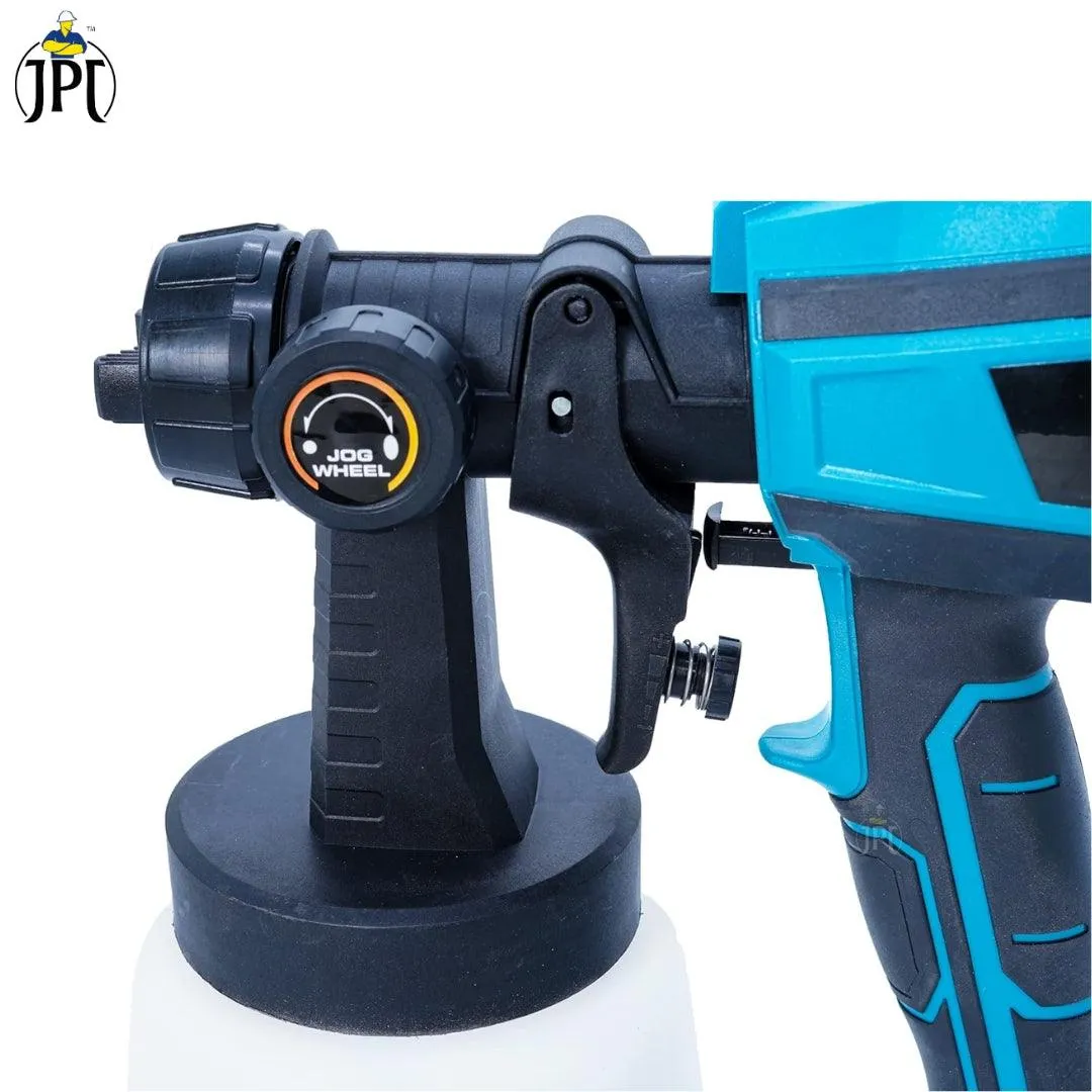 JPT 600W High Power HVLP Electric Paint Spray Machine | 3 Spray Patterns | 360° Directional Nozzle | 1000ml Detachable Container | Fast and Flawless Painting Perfection | Great Coverage and No Drips ( RENEWED )