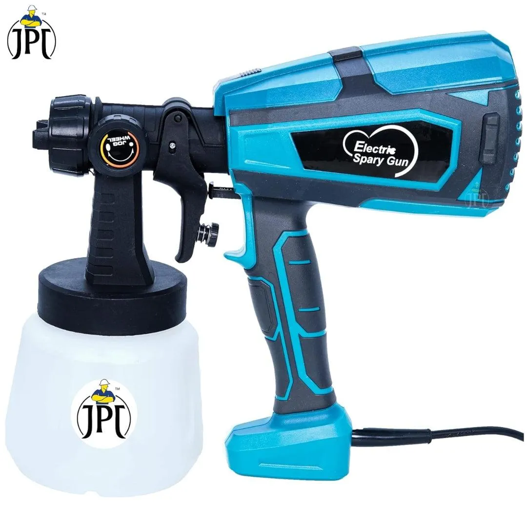 JPT 600W High Power HVLP Electric Paint Spray Machine | 3 Spray Patterns | 360° Directional Nozzle | 1000ml Detachable Container | Fast and Flawless Painting Perfection | Great Coverage and No Drips ( RENEWED )