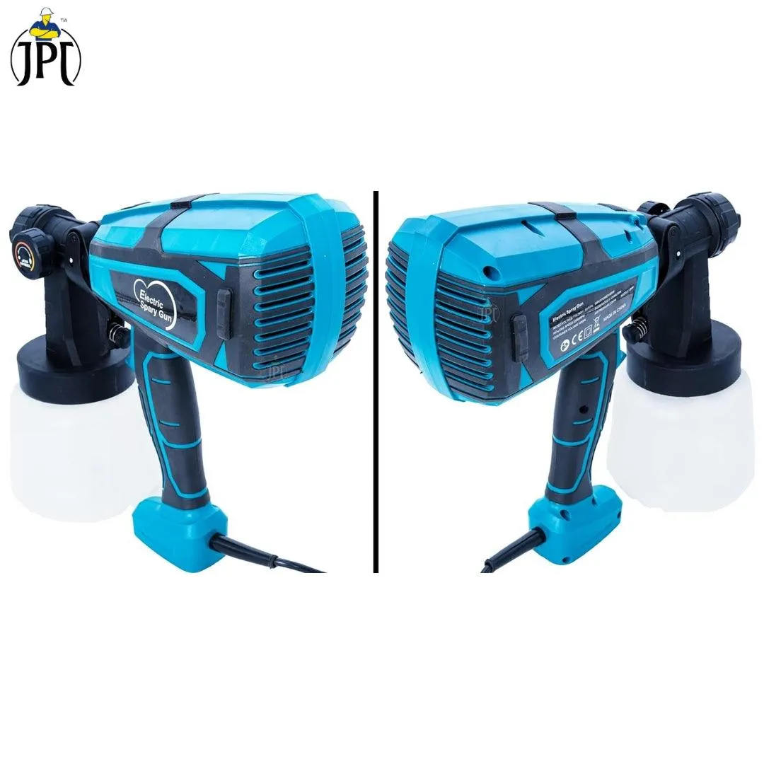 JPT 600W High Power HVLP Electric Paint Spray Machine | 3 Spray Patterns | 360° Directional Nozzle | 1000ml Detachable Container | Fast and Flawless Painting Perfection | Great Coverage and No Drips ( RENEWED )