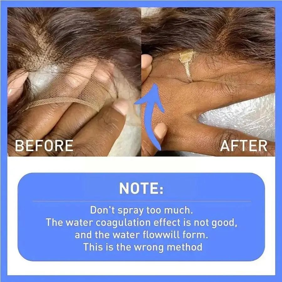 Lace Melting Hair Adhesive: Strong Hold, Residue-Free Wig Glue-Less Spray