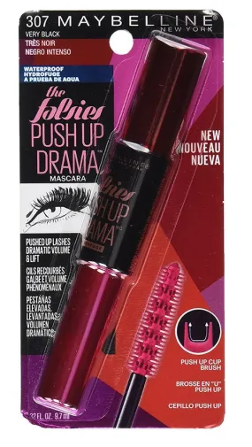 MAYBELLINE - The Falsies Push Up Drama Waterproof Mascara Very Black - 0.32 fl. oz. (9.5 ml)