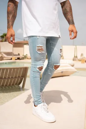 Rip & Repair Jeans - Light Blue