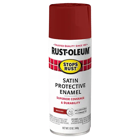 Rust-Oleum® Protective Enamel Spray Paint Satin Brick Red